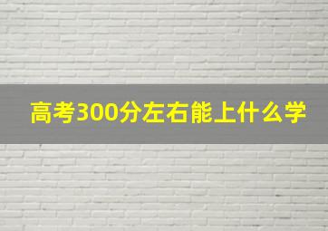 高考300分左右能上什么学