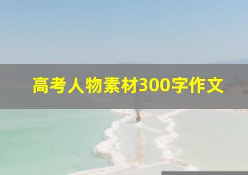 高考人物素材300字作文