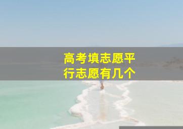 高考填志愿平行志愿有几个