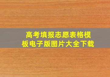 高考填报志愿表格模板电子版图片大全下载