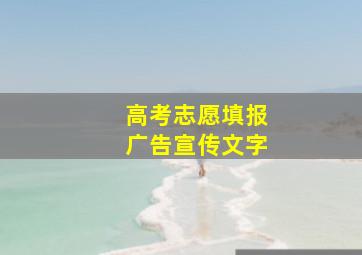 高考志愿填报广告宣传文字