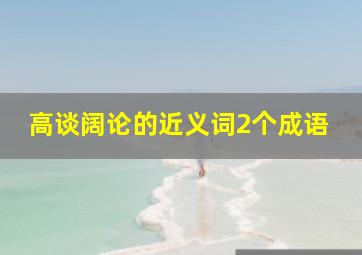 高谈阔论的近义词2个成语