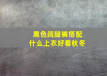 黑色阔腿裤搭配什么上衣好看秋冬