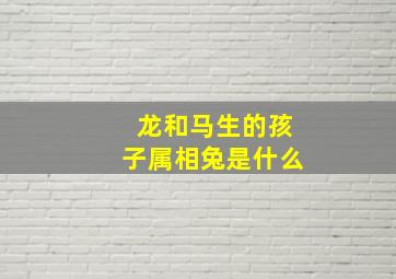 龙和马生的孩子属相兔是什么