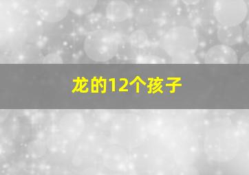 龙的12个孩子