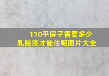 110平房子需要多少乳胶漆才能住呢图片大全