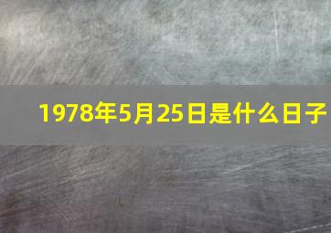 1978年5月25日是什么日子