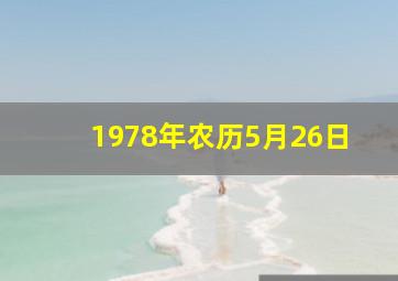 1978年农历5月26日