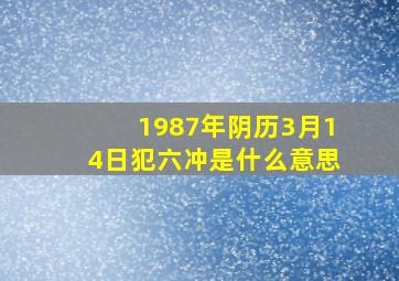 1987年阴历3月14日犯六冲是什么意思