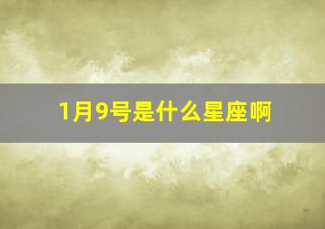 1月9号是什么星座啊