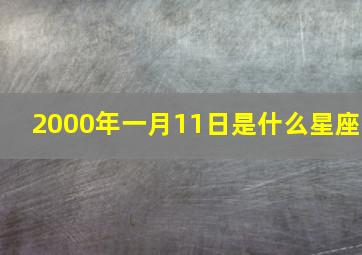 2000年一月11日是什么星座