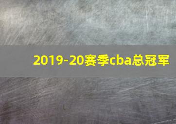 2019-20赛季cba总冠军