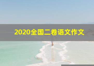 2020全国二卷语文作文