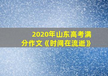 2020年山东高考满分作文《时间在流逝》