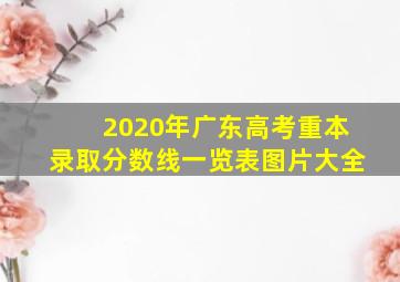 2020年广东高考重本录取分数线一览表图片大全