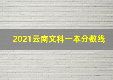 2021云南文科一本分数线