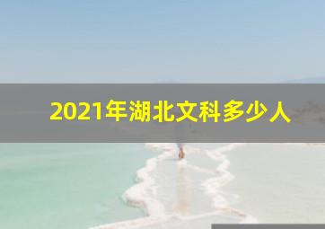 2021年湖北文科多少人