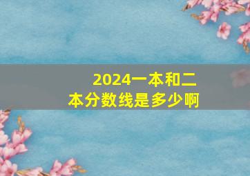 2024一本和二本分数线是多少啊