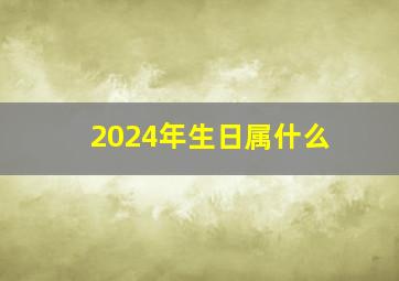 2024年生日属什么