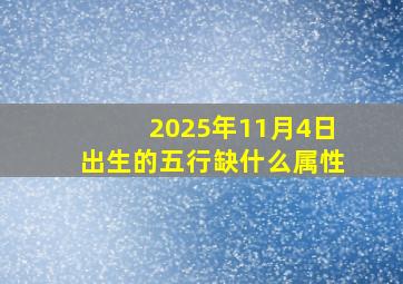 2025年11月4日出生的五行缺什么属性