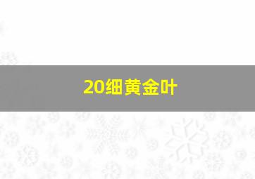 20细黄金叶