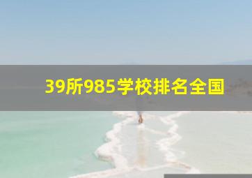 39所985学校排名全国