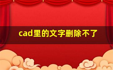 cad里的文字删除不了