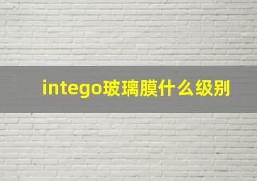 intego玻璃膜什么级别