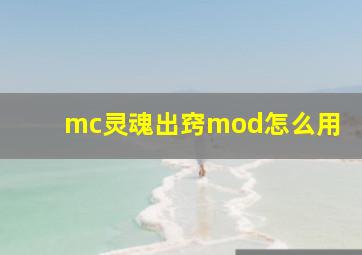 mc灵魂出窍mod怎么用