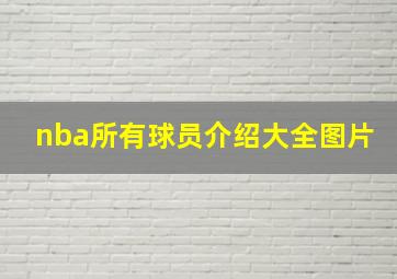 nba所有球员介绍大全图片