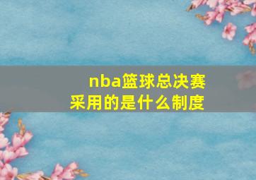 nba篮球总决赛采用的是什么制度