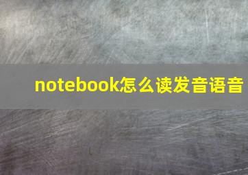 notebook怎么读发音语音