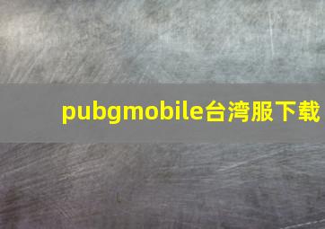 pubgmobile台湾服下载