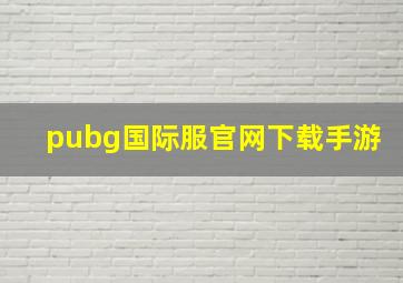 pubg国际服官网下载手游