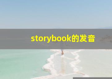 storybook的发音