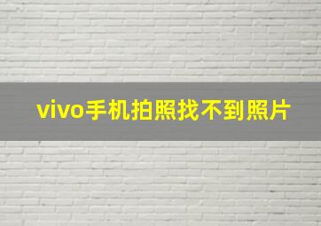 vivo手机拍照找不到照片