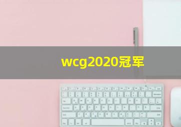 wcg2020冠军