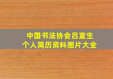 中国书法协会吕宣生个人简历资料图片大全