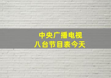 中央广播电视八台节目表今天