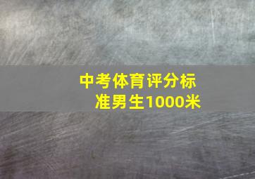 中考体育评分标准男生1000米