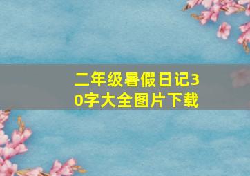 二年级暑假日记30字大全图片下载