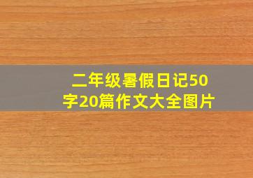 二年级暑假日记50字20篇作文大全图片