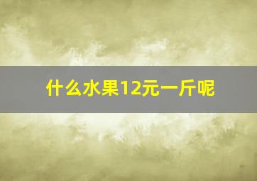 什么水果12元一斤呢