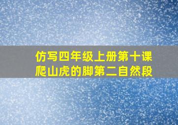 仿写四年级上册第十课爬山虎的脚第二自然段