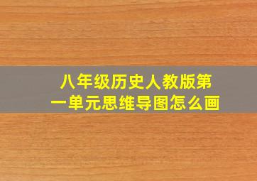 八年级历史人教版第一单元思维导图怎么画