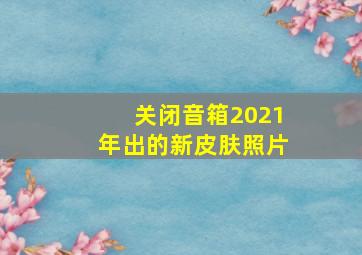 关闭音箱2021年出的新皮肤照片