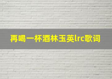 再喝一杯酒林玉英lrc歌词