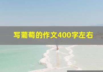 写葡萄的作文400字左右