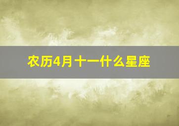 农历4月十一什么星座