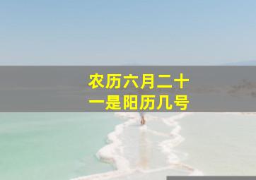 农历六月二十一是阳历几号